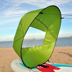 Mexidi 42 Inches Foldable Kayak Downwind Paddle Wind Sail Kayak Sail Kit Portable Paddle Board Instant Popup&easy Setup & Deploys Quickly Wind Sail Kayak