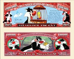 Sylvester The Cat One Million Dollar Bill