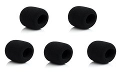 New 5 Pack Ball Type Black Foam Microphone Windscreens For Shure SM58 BETA58