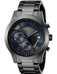 Guess Men's U0668g2 Grey Stainless Steel Chronograph Watch