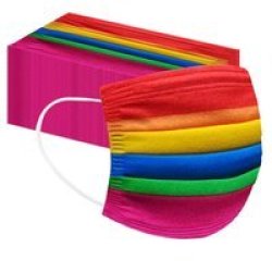 3-PLY Face Mask Rainbow Pack Of 50