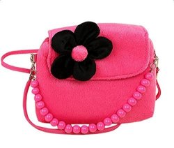 Hosaire Girl Bag Plush Flower MINI Handbag Shoulder Bag Messenger Bag For Toddlers And Preschoolers Rose
