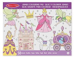 Melissa & Doug Princess And Fairy Jumbo Coloring Pad