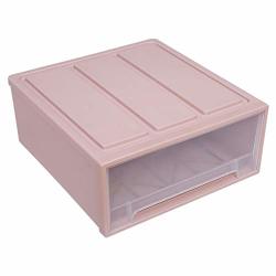 FIN86 Tool Storage Box Storage Container Drawer Plastic Muji Style Minimalist Stackable 5L Pink