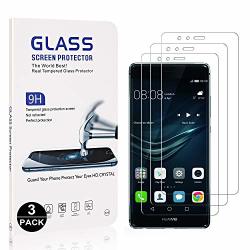 Bear Village Huawei P9 Tempered Glass Screen Protector Anti Scratches 9H Hardness Screen Protector Film For Huawei P9 3 Pack