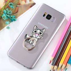 Universal 360 Degree Rotation Cartoon Grinning Cat Phone Holder For Iphone Galaxy Huawei Xiaomi L...