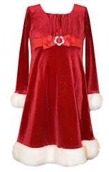 Bonnie Jean Girls' Big Santa Dresses Red Buckley 14