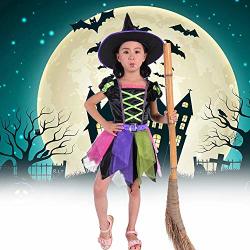 Suppromo Witch Costume For Girls Kids Halloween Witch Costumes With Hat Witch Dress Up Outfit 3-4T