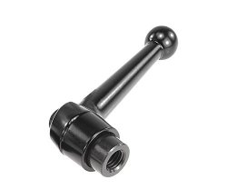 Kipp 06410-5A51 Zinc steel Adjustable Handle With 1 2-13" Internal Thread Classic Ball Style Inch Black Satin Plastic Coated Finish Steel Components Size 5