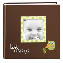 Pioneer Photo Albums EV-246FB O 200-POCKET Baby Owl Printed Designer Frame Cover Photo Album Green