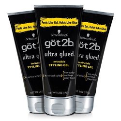 GOT2B Ultra Glued Invincible Styling Hair Gel 6 Ounce Pack Of 3