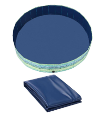 Dog Pool With Cover 160CM Blue