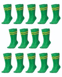 Soccer Socks - Set Of 14 Pairs - Emerald gold