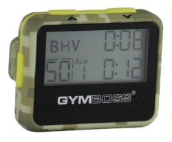 Gymboss Interval Timer And Stopwatch - Green Camouflage Yellow Softcoat