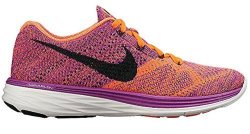 Nike Women's Wmns Flyknit LUNAR3 Vivid Purple black-hyper Orange-court Purple 9.5 M Us