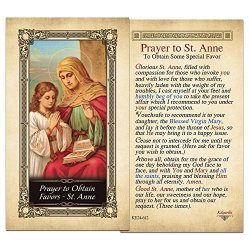 Obtain Favors - St.anne Laminated Prayer Card