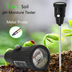2 In 1 Metal Probe Plant Soil Ph Value Moisture Tester Sensor Garden Portable Testing Tool