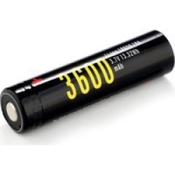 18650 Rechargeable Battery 3600MAH Black
