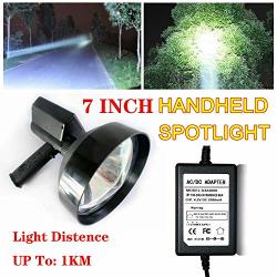 Handheld Spotlight Rechargeable LED Spotlight 7 Inch 6000LM 80W Super Bright Flashlight For Hunting Shooting Light Distance - 1000 Meters 1 Pcs
