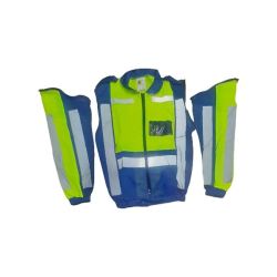Pioneer Safety Jacket Metro Reflective Detachable Sleeve Navy lime