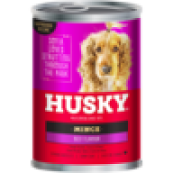 Husky Meatlovers Beef Mince Flavoured Dog Food Tin 385G