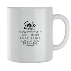Smile Often Coffee Mugs For Men Women Motivational Sayings Graphic Cup 216