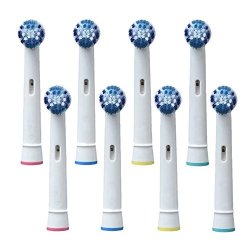 8PCS Replacement Toothbrush Heads For Braun Oral B SB-20A Precision Clean Pack Of 8