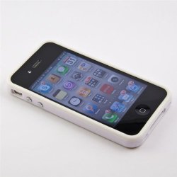 Iphone 4 White Protective Bumper Phone Case