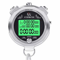 Laopao Stopwatch Metal Stopwatch 100 Lap Memory 1 1000 Second Accuracy With Backlit Digital Stop Watch Timer With Back Light For Sports Coaches 100 Laps