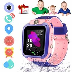 Kids Smartwatch Winnes Waterproof Sports Watch Digital Wristwatch Touchscreen Games Electrical Learning Toy For Girls Boys 2-WAY Call Sos Alarm Flashlight Anti-lost Lbs Gps