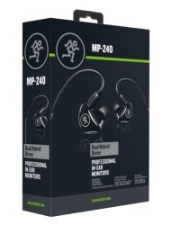 Mackie MP-240 Mp Series Dual Hybrid Driver Professional In-ear Monitors Black