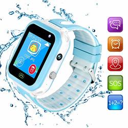 Beacon Pet Kids Smartwatch With Gps Tracker IP67 Waterproof Smart Watch For Kids Toddlers Phone Watch With Alarm Clocks Blue