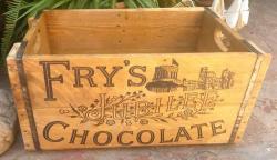 Antique Fry's Jubilee Chocolate Wooden Crates.