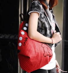 Girls Canvas Backpack. Red Color. Stock In Za