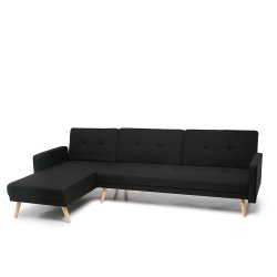 George & Mason - Severn 3 Seater Sleeper Couch - Black
