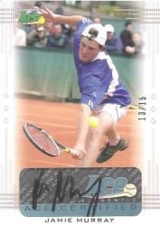 Jamie Murray- Leaf Ace Authentic 2013 - "certified Autograph" Card 13 Of 15
