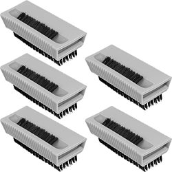 5 Pieces Hand Scrub Brush Non Disposable Scrub Brush Plastic Cleaning Brushes For Hands Nail Cleaning Gray