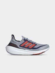 Adidas Mens Ultraboost Light Silver red dark Blue Running Shoes