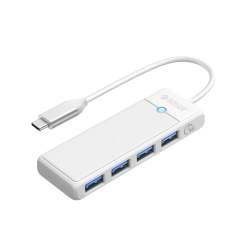 Orico Pw Series 4-PORT USB3.0 Hub Usb-a USB-A3.0 X 4 5GBPS Sharing 15CM |white