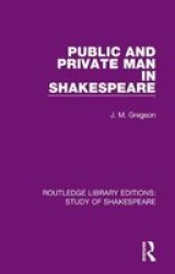Public And Private Man In Shakespeare Hardcover