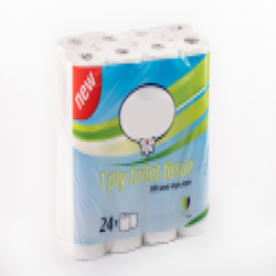 Toilet Paper Virgin 1 Ply 500 Sheets Pack Of 24