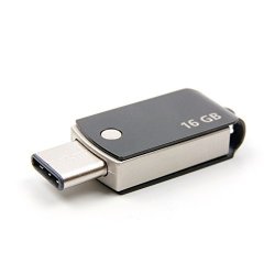Duragadget 16GB USB Type-c Flash Drive Black For Blackberry DTEK60 KEY2 Mercury DTEK70 KEYONE Motion