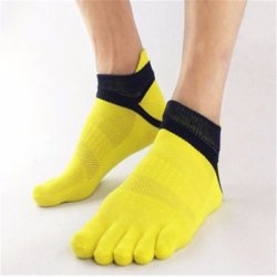 1 Pair Of Mens Cotton Toe Socks Five Finger Sports Outdoor Work Cotton