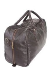 King Kong Leather Duffel Travel Bag Chocolate Brown