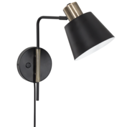 Bright Star Lighting - Cosy Bedroom Ambience With The WB374 Brass Black Wall Light