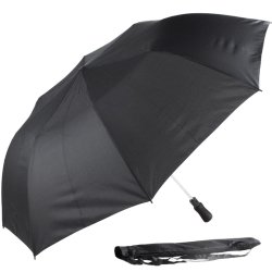 ALICE UMBRELLAS Foldable Golf Umbrella With Carry Bag - Black