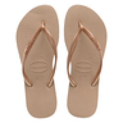 Havaianas Ladies Slim Rose Gold Sandals 39 40