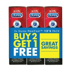 Durex Real Feel Condoms 12'S - Buy 2 Get 1 Free