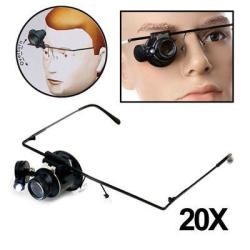 20X Glasses Type Watch Repair Magnifier With LED Light