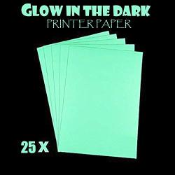 Cisinks A4 Glow In The Dark Photoluminescent Printing Paper 25 Sheets 8.27" X 11.7